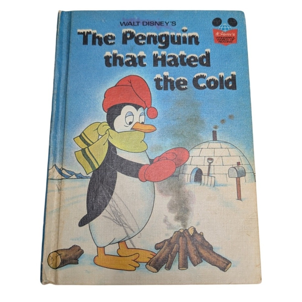 1972 Disney The Penguin That Hated the Cold Hardcover Book World of Reading